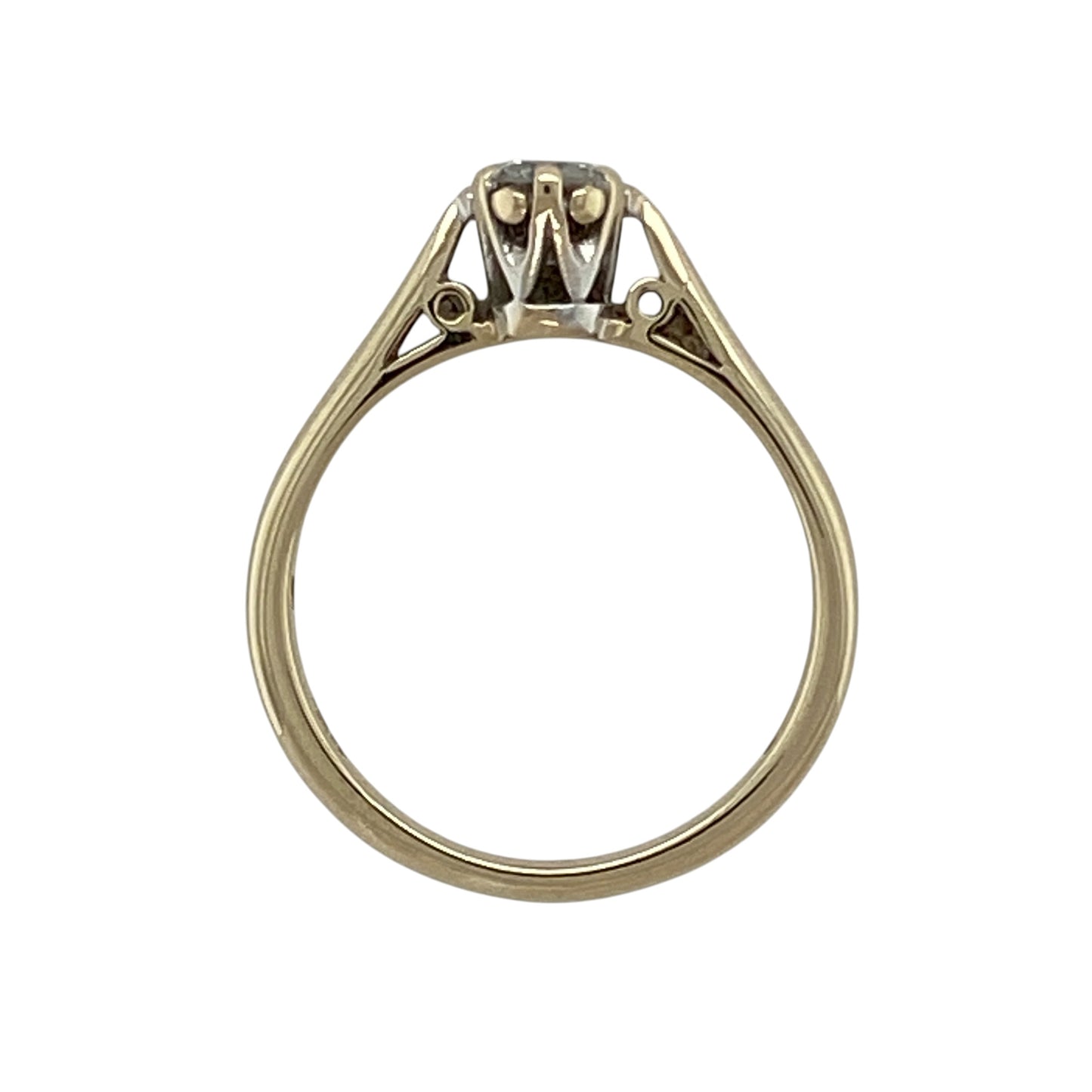 9ct Gold & Diamond Set Solitaire Ring