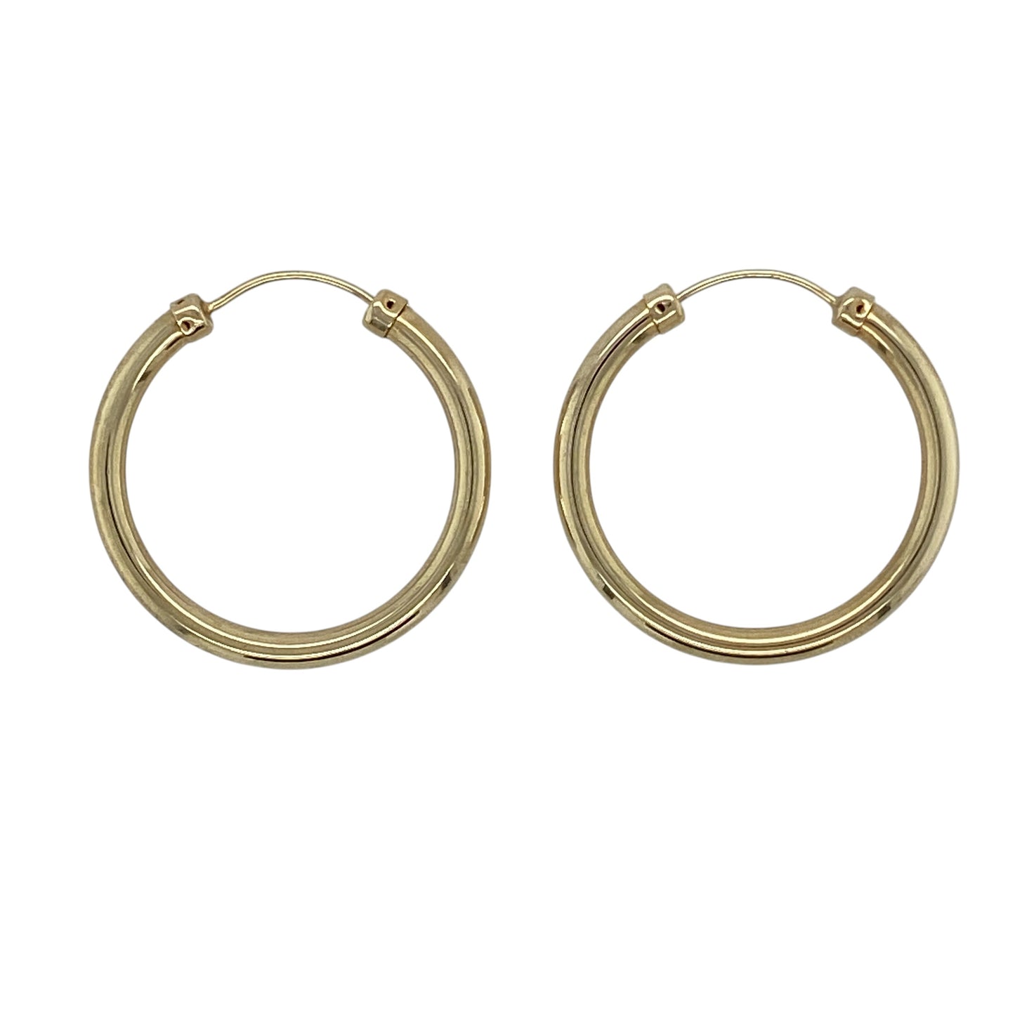 9ct Gold Plain Hoop Earrings