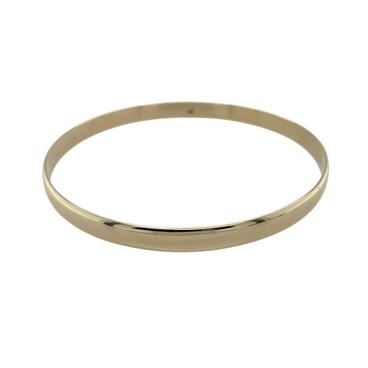 9ct Solid Gold Plain Bangle