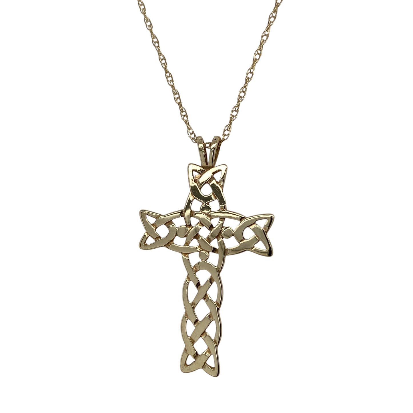 9ct Gold Celtic Cross 18" Necklace