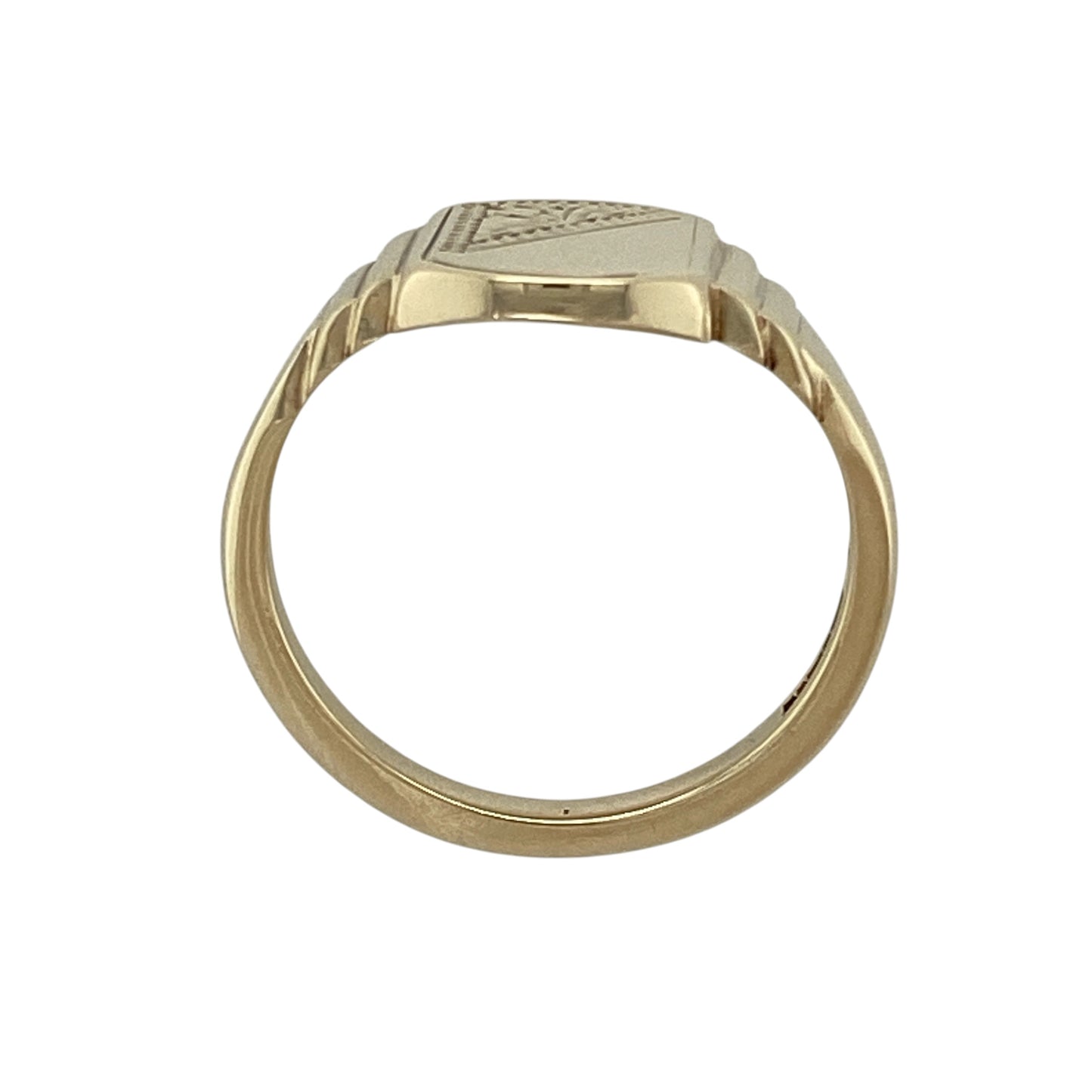 9ct Gold Patterned Signet Ring