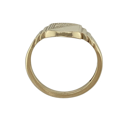 9ct Gold Patterned Signet Ring