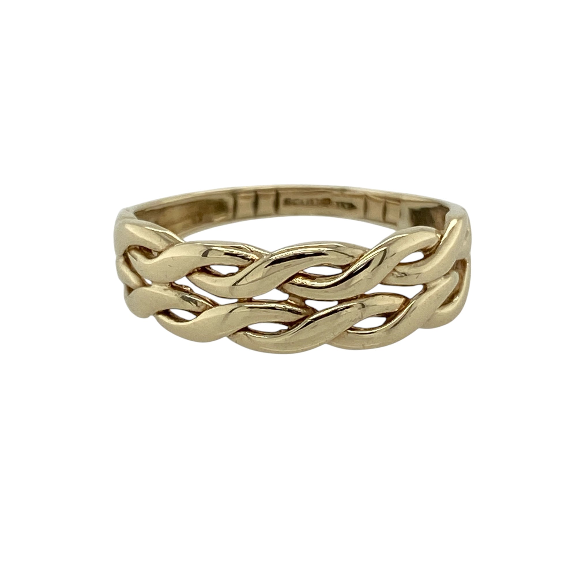 9ct Gold Double Row Twisted Band Ring