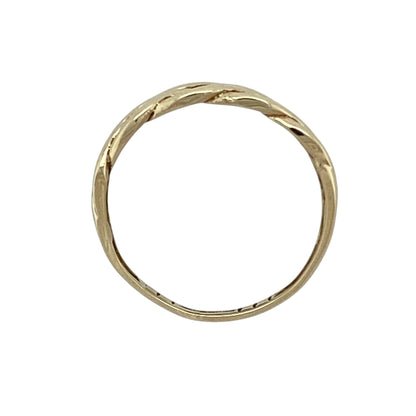 9ct Gold Double Row Twisted Band Ring