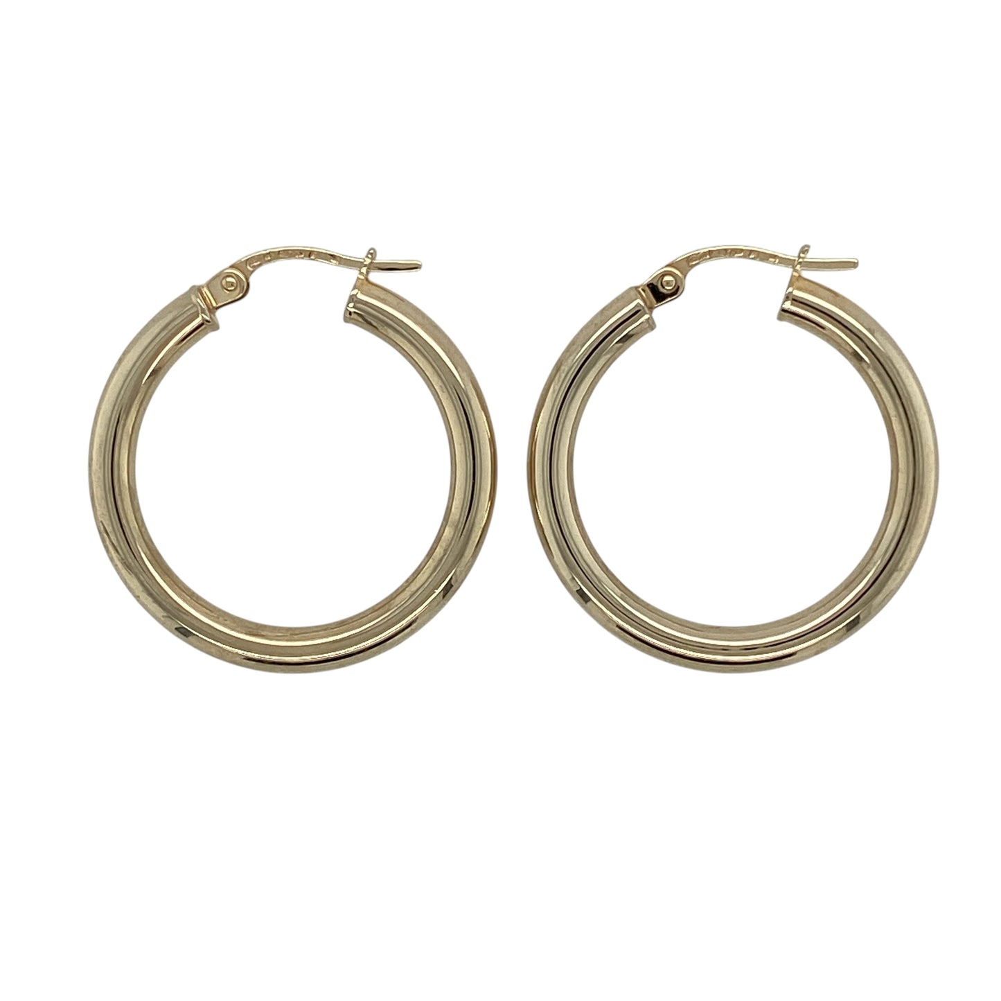 9ct Gold Plain Hoop Creole Earrings