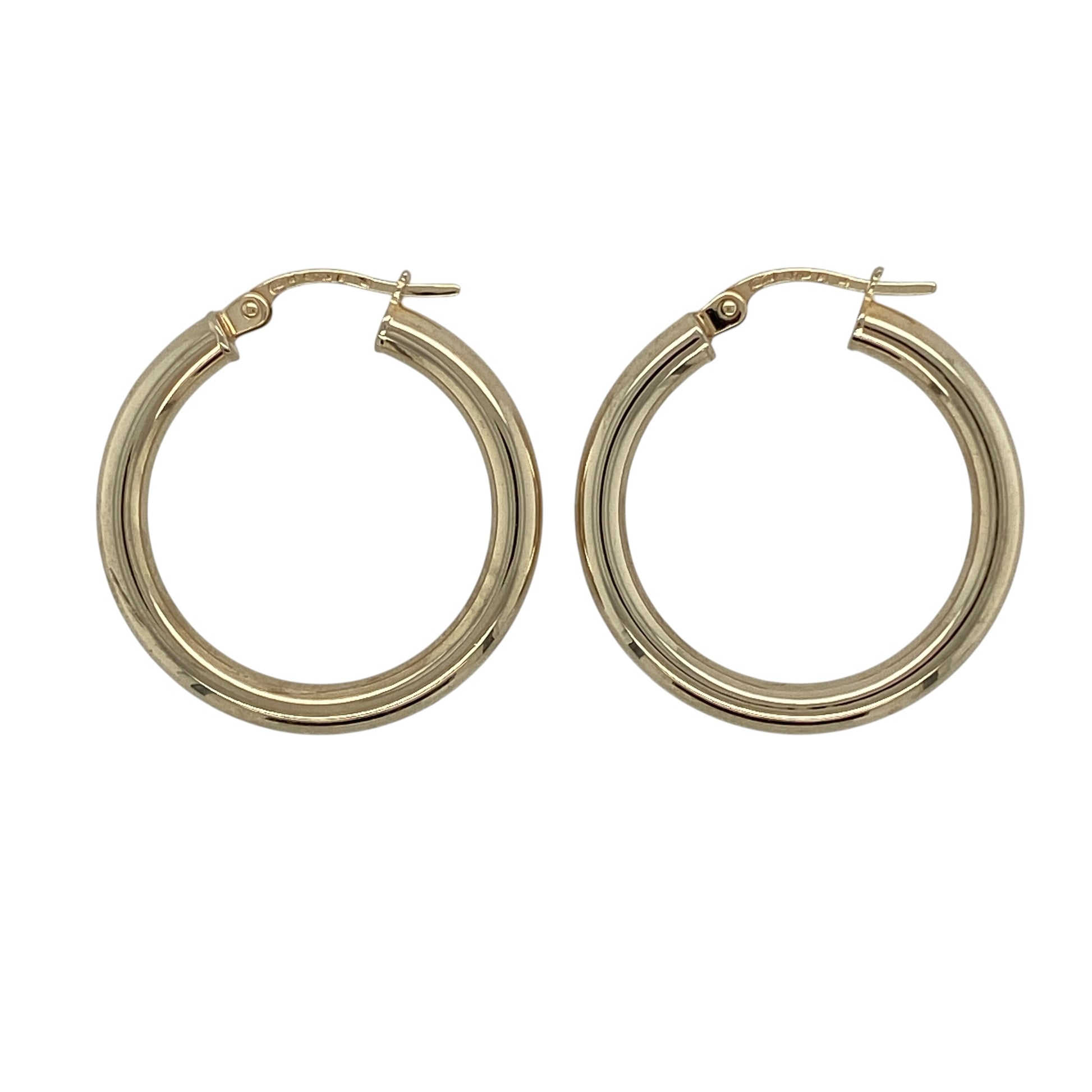 9ct Gold Plain Hoop Creole Earrings