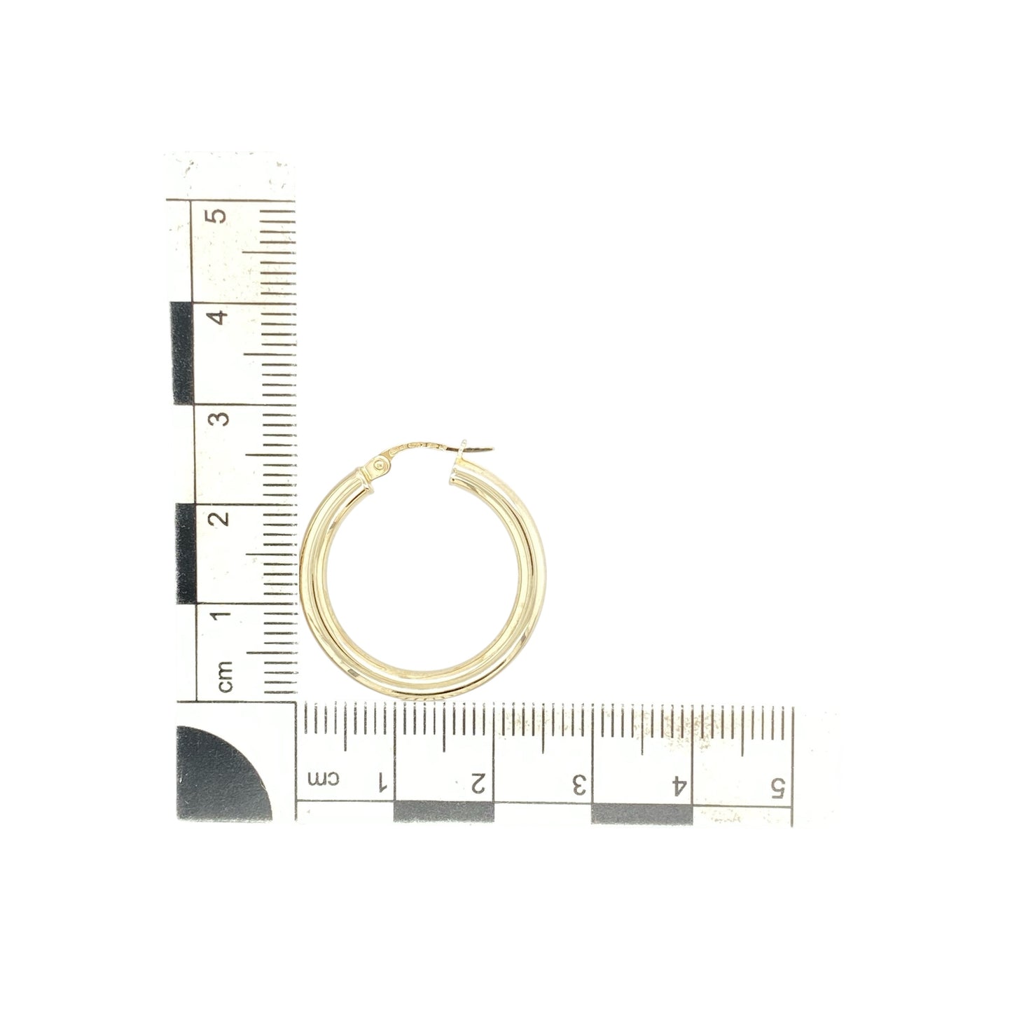9ct Gold Plain Hoop Creole Earrings