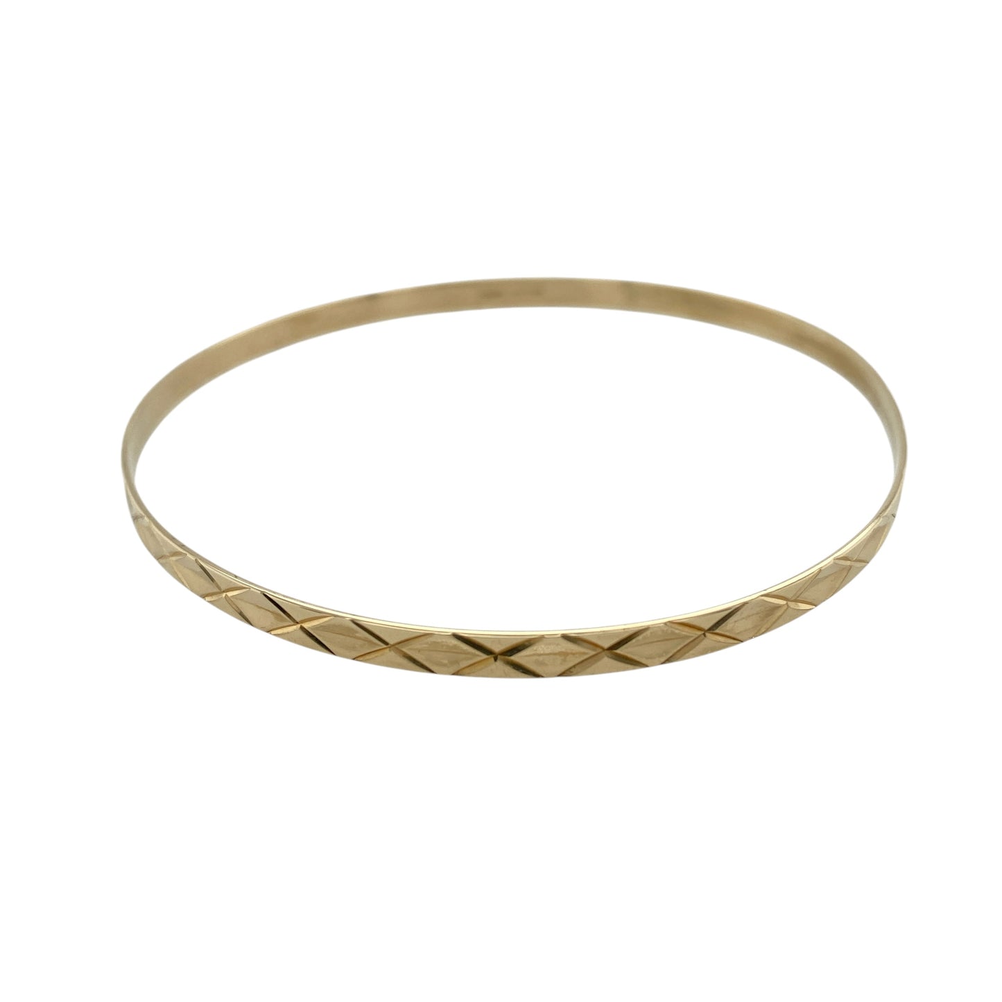 9ct Solid Gold Patterned Bangle