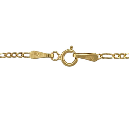 18ct Gold Plain Cross 20" Necklace