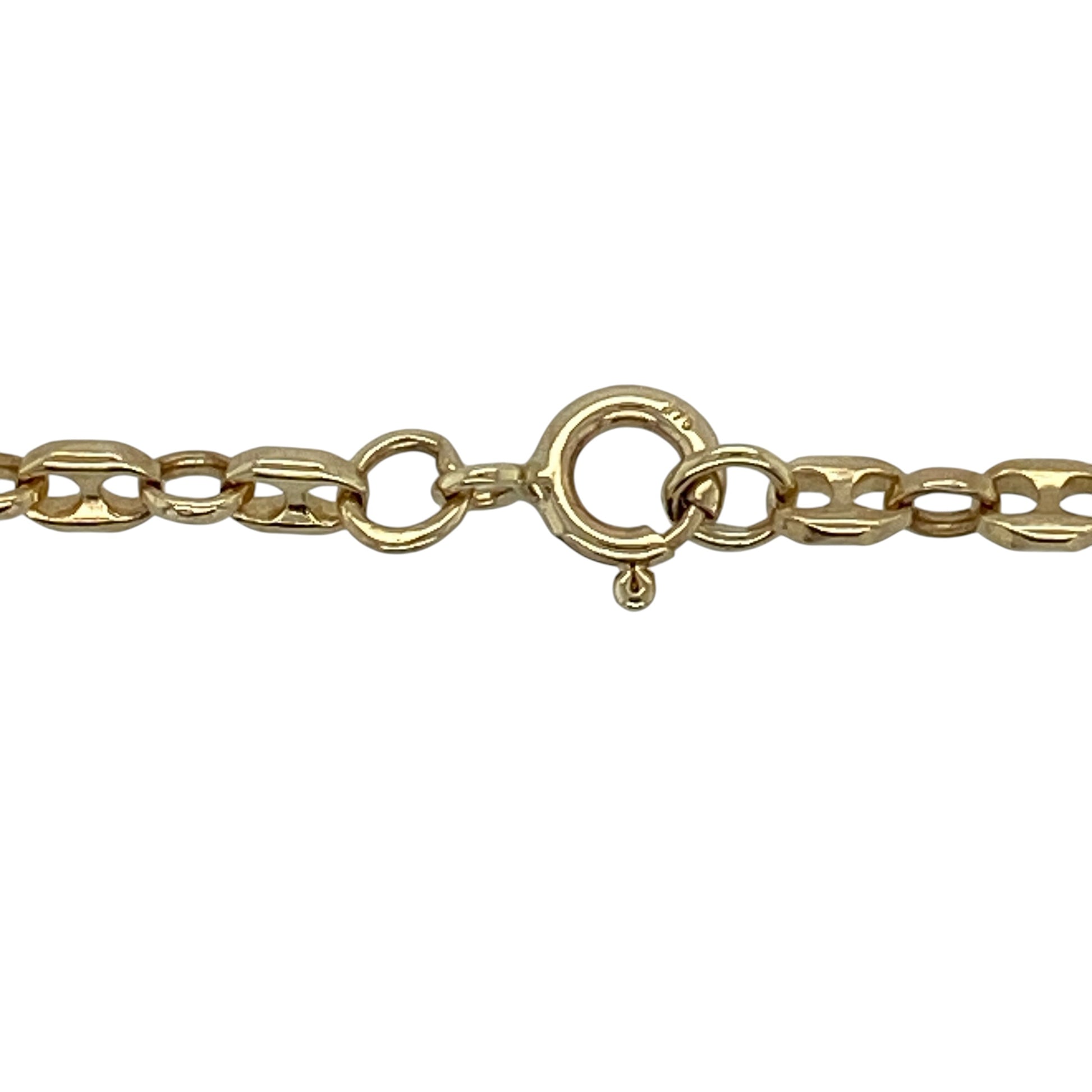 Add classic strength and timeless style to your jewellery collection with this pre-owned 9ct yellow gold anchor chain, featuring a sturdy design and polished finish—perfect for everyday wear or layering.

Design: The chain features traditional anchor-style links, known for their durability and clean, uniform appearance.
Material: Made from 9ct yellow gold, the polished finish enhances the warm tone of the metal while giving a refined and classic look.