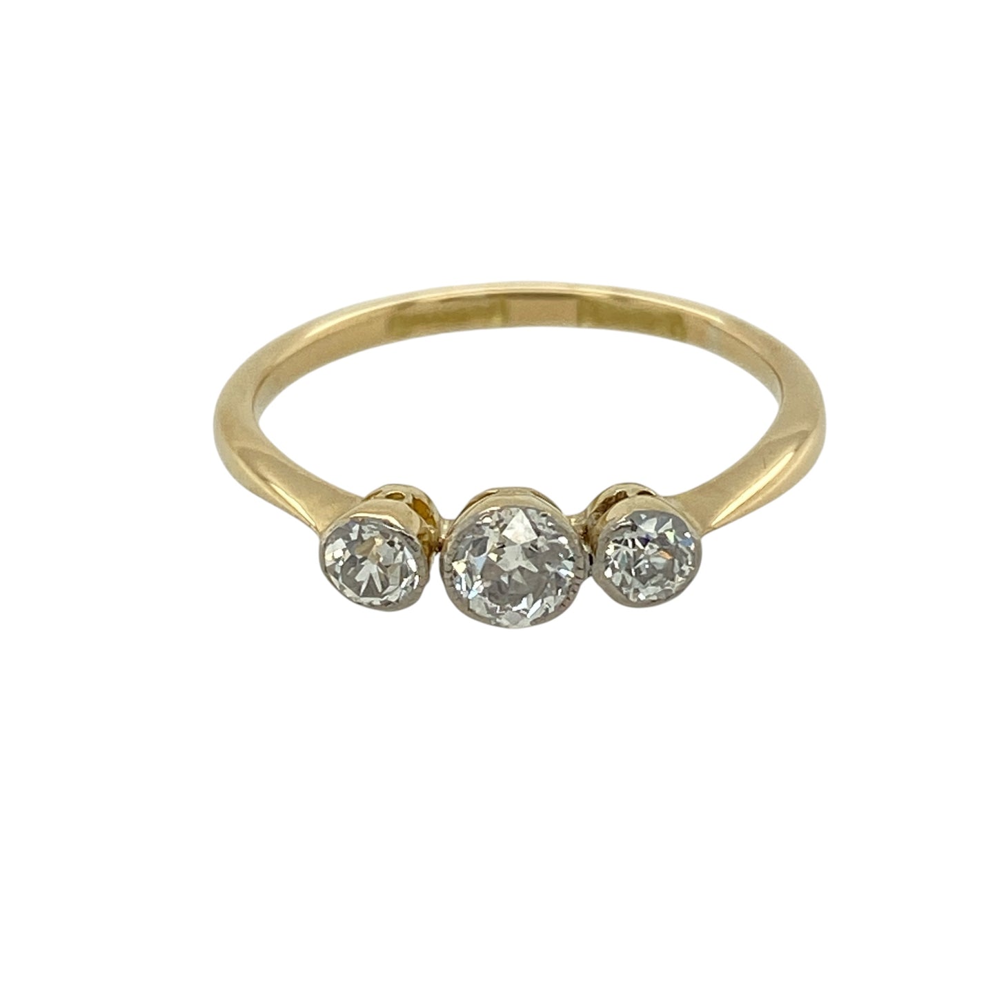 18ct Gold & Diamond Set Trilogy Ring