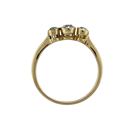 18ct Gold & Diamond Set Trilogy Ring