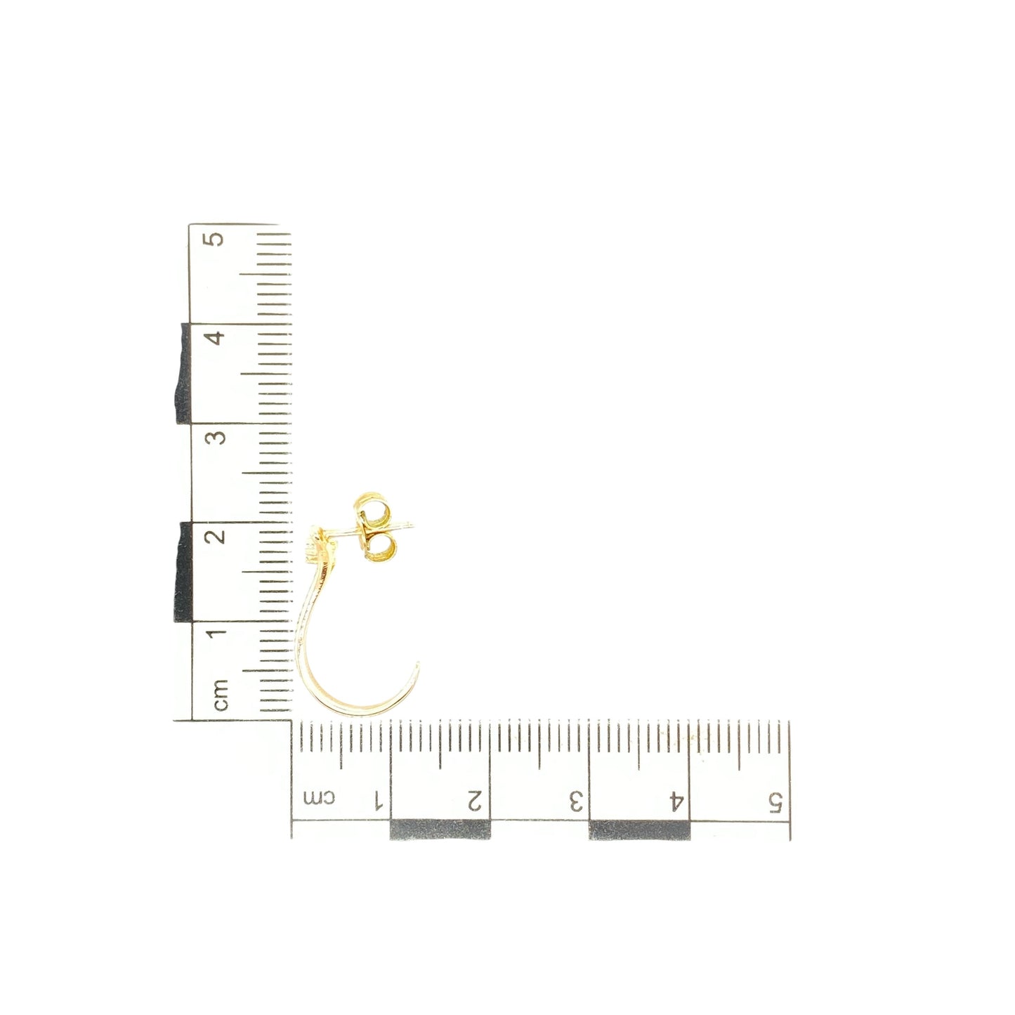 9ct Gold & Diamond Set Hoop Style Stud Earrings