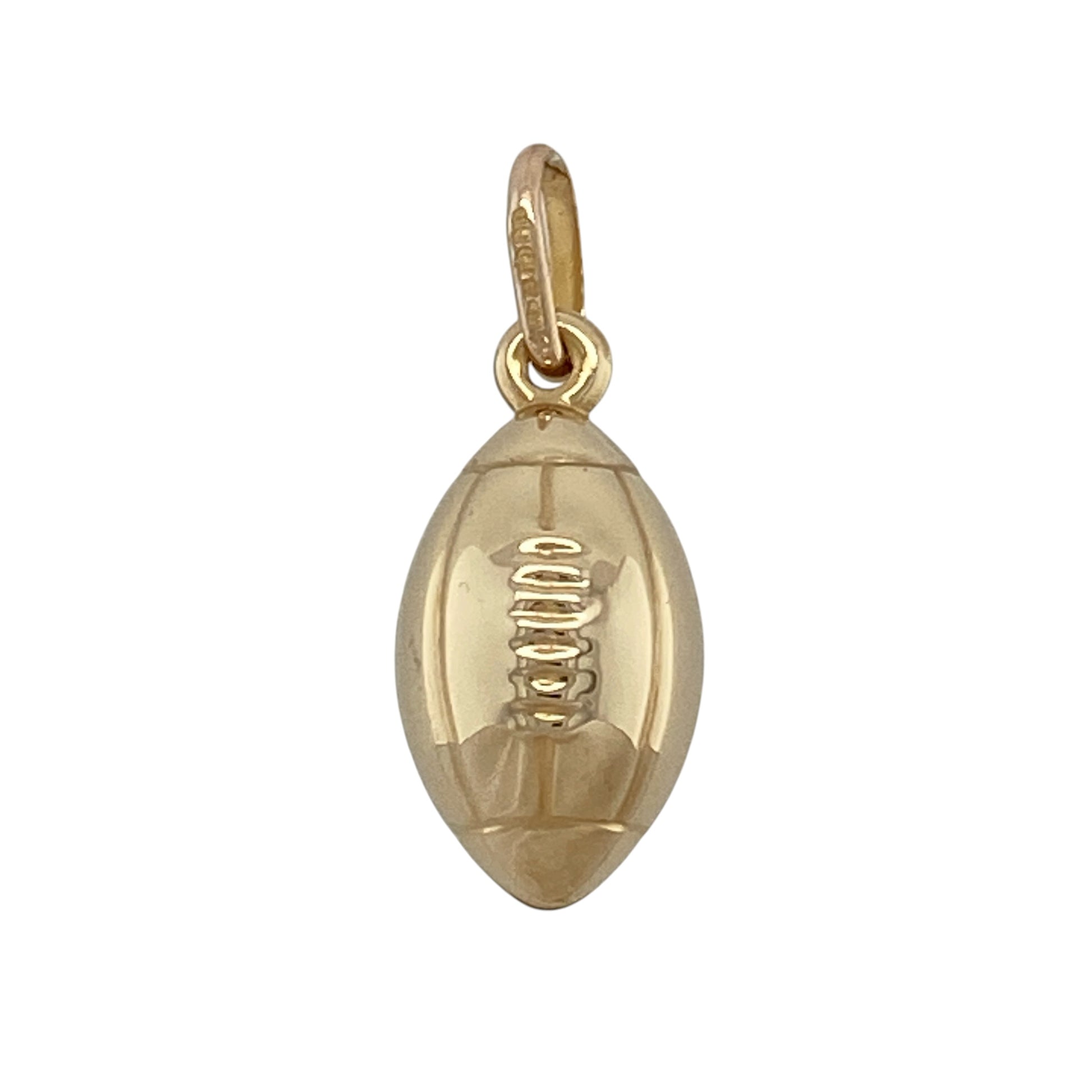 9ct Gold Welsh Rugby Ball Pendant
