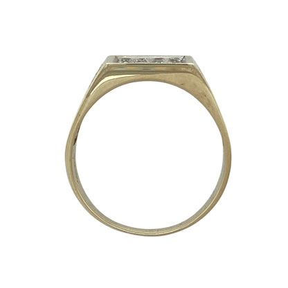 9ct Gold & Cubic Zirconia Set Signet Ring