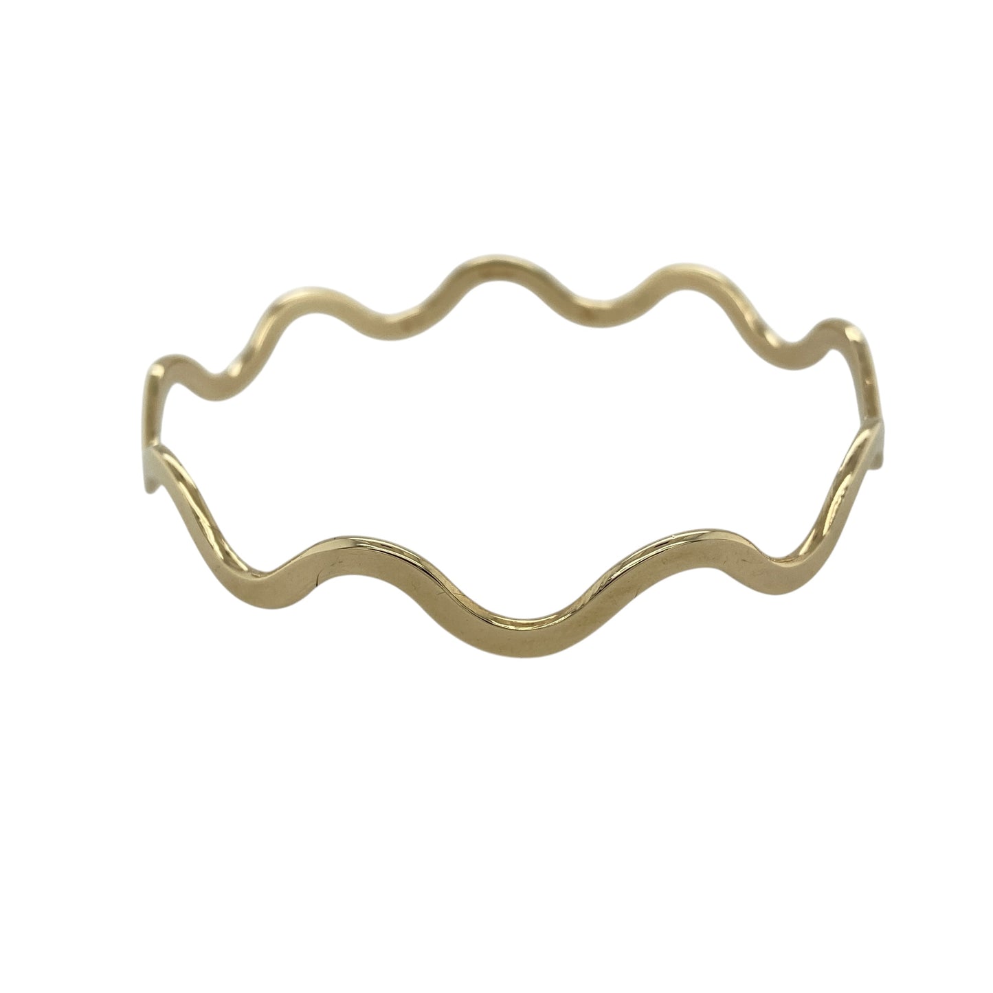9ct Gold Wavey Bangle