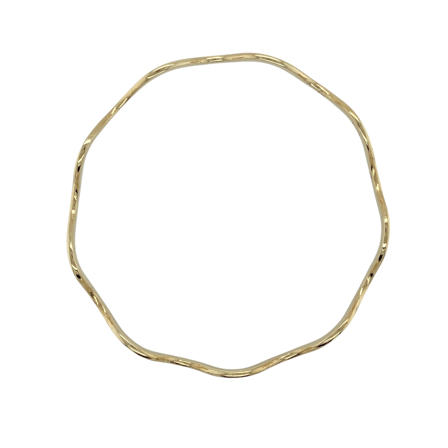 9ct Gold Wavey Bangle