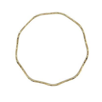 9ct Gold Wavey Bangle