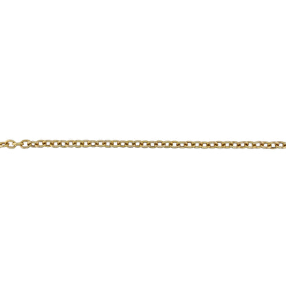 9ct Gold & Red Stone Heart 7" Belcher T Bar Bracelet