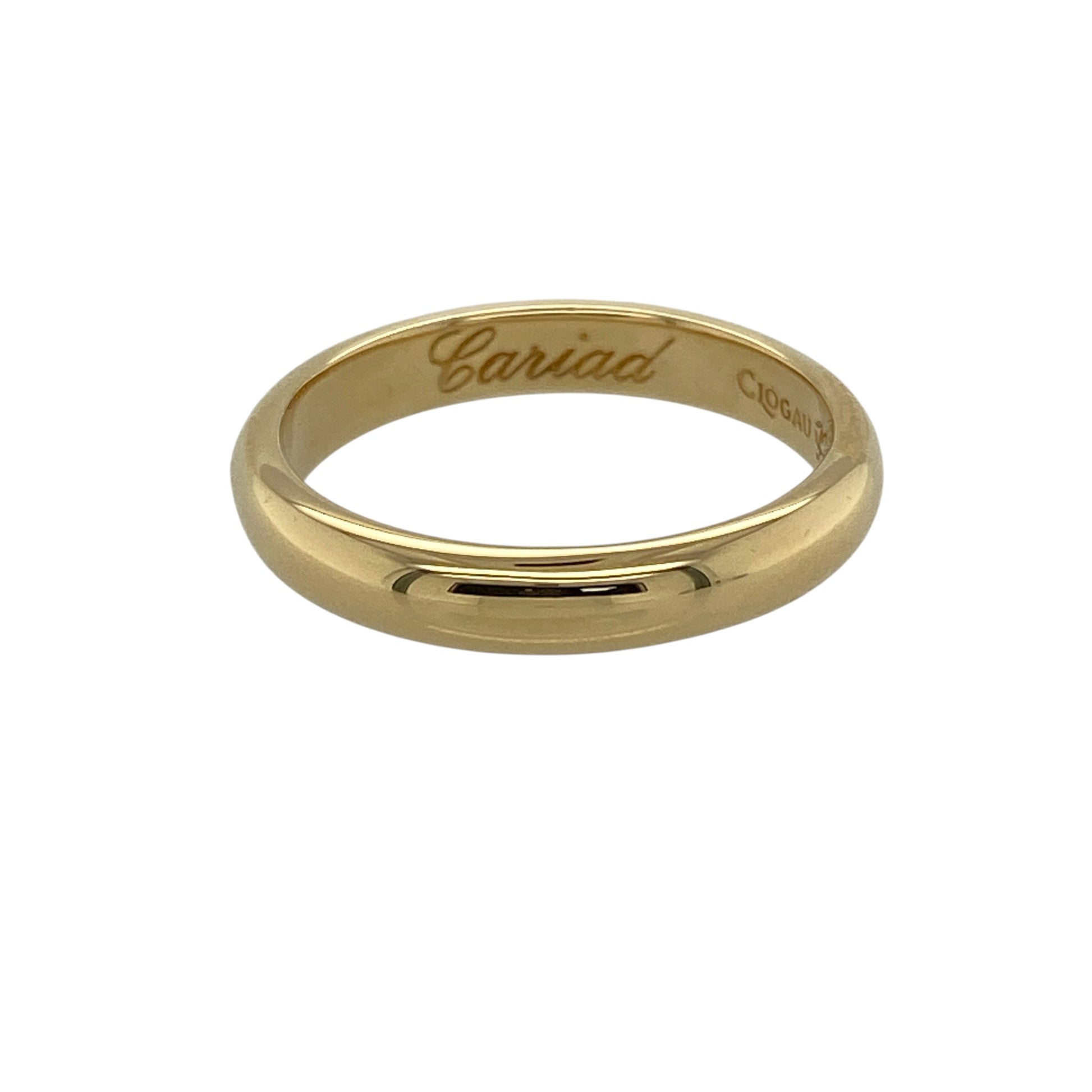 18ct Gold Clogau Cariad 3mm Wedding Band Ring