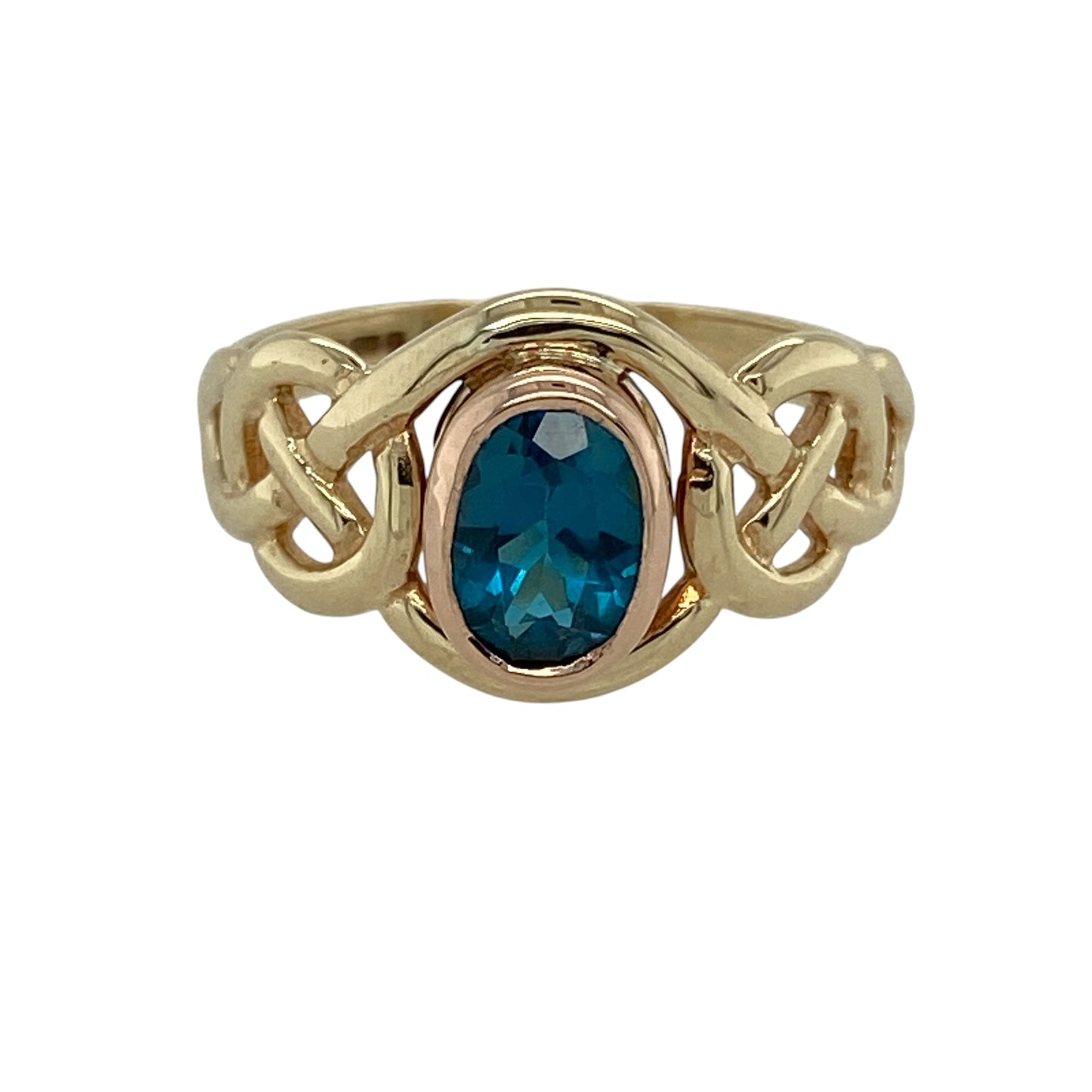 9ct Gold & Blue Topaz Set Clogau Ring