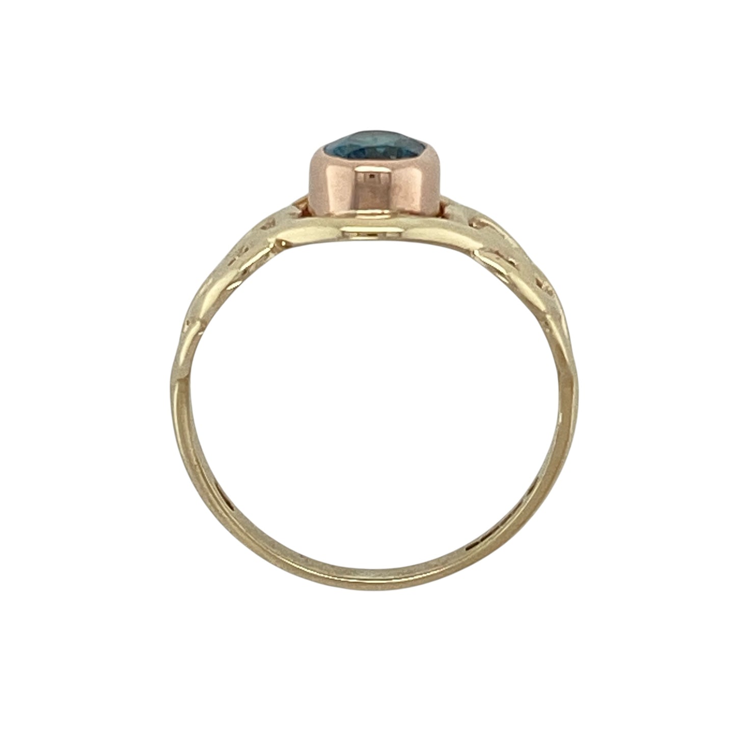 9ct Gold & Blue Topaz Set Clogau Ring