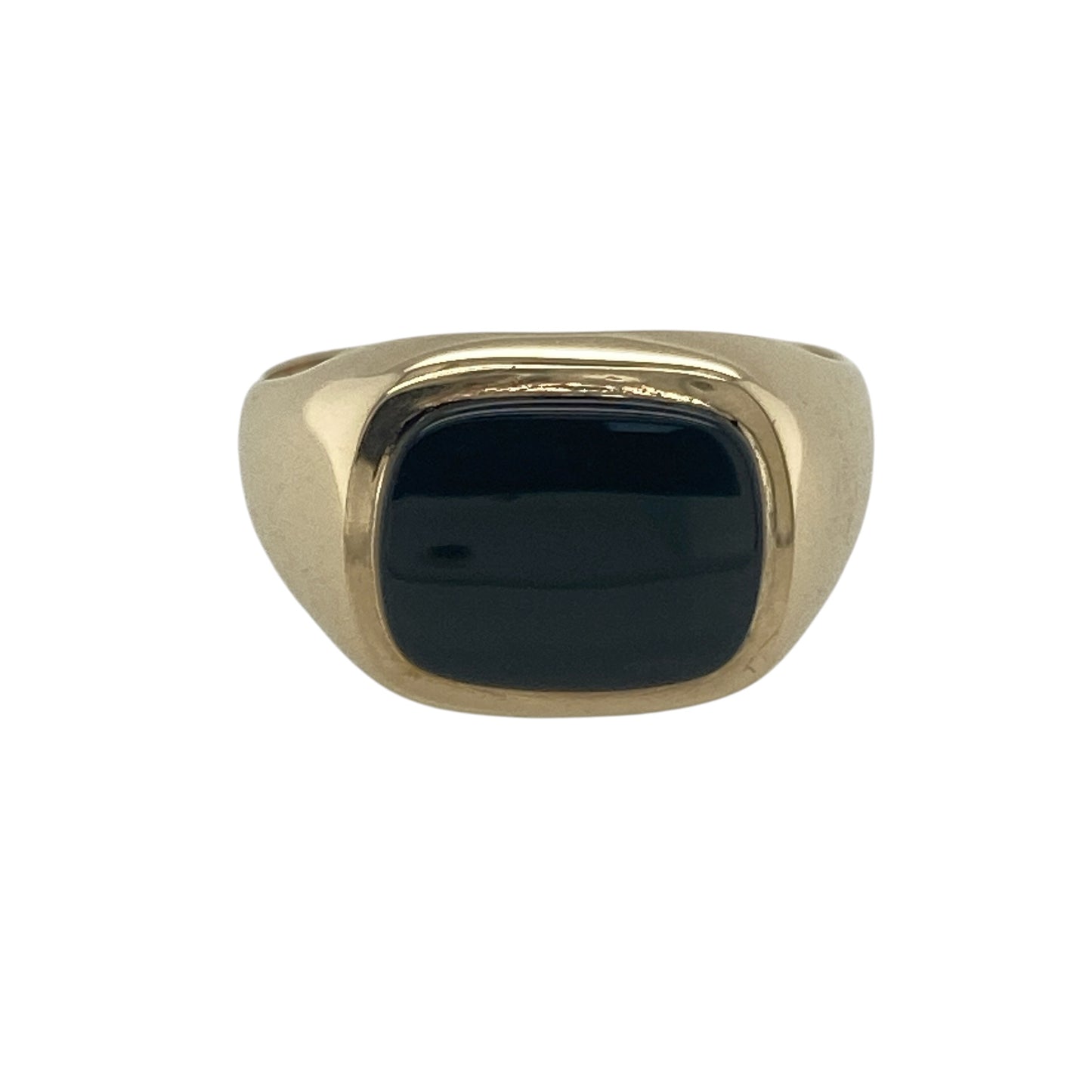 9ct Gold & Onyx Set Rectangle Signet Ring