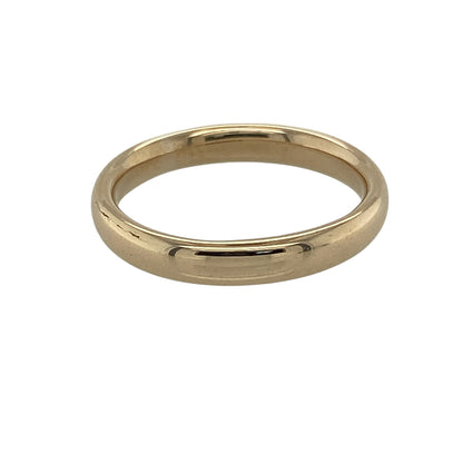 9ct Gold 3mm Wedding Band Ring