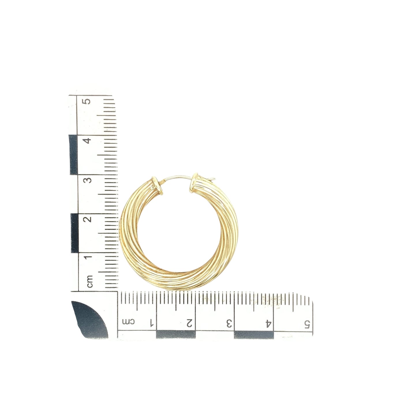 9ct Gold Twisted Hoop Creole Earrings