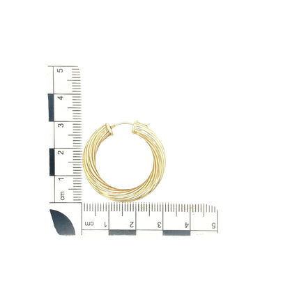 9ct Gold Twisted Hoop Creole Earrings