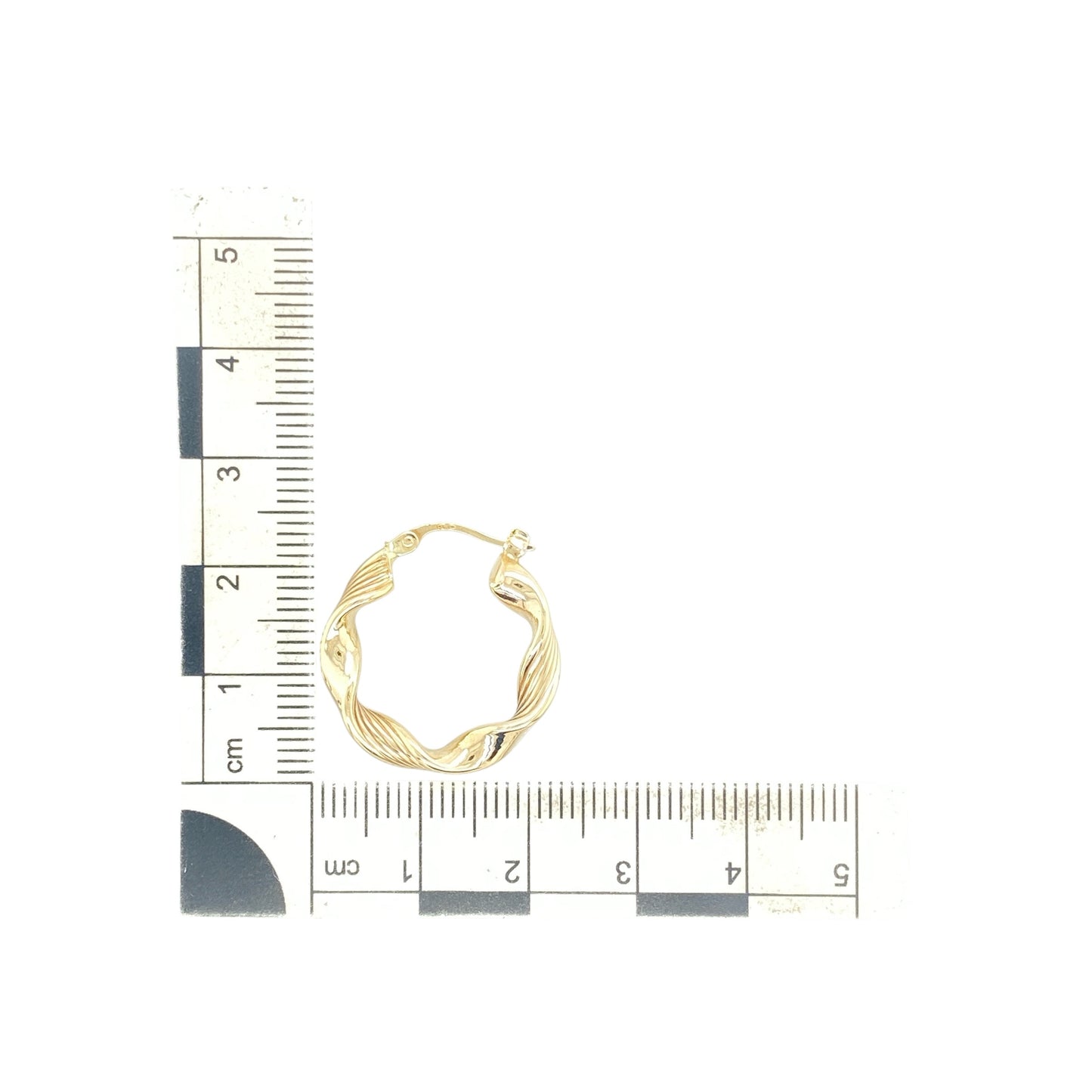 9ct Gold Twisted Hoop Creole Earrings