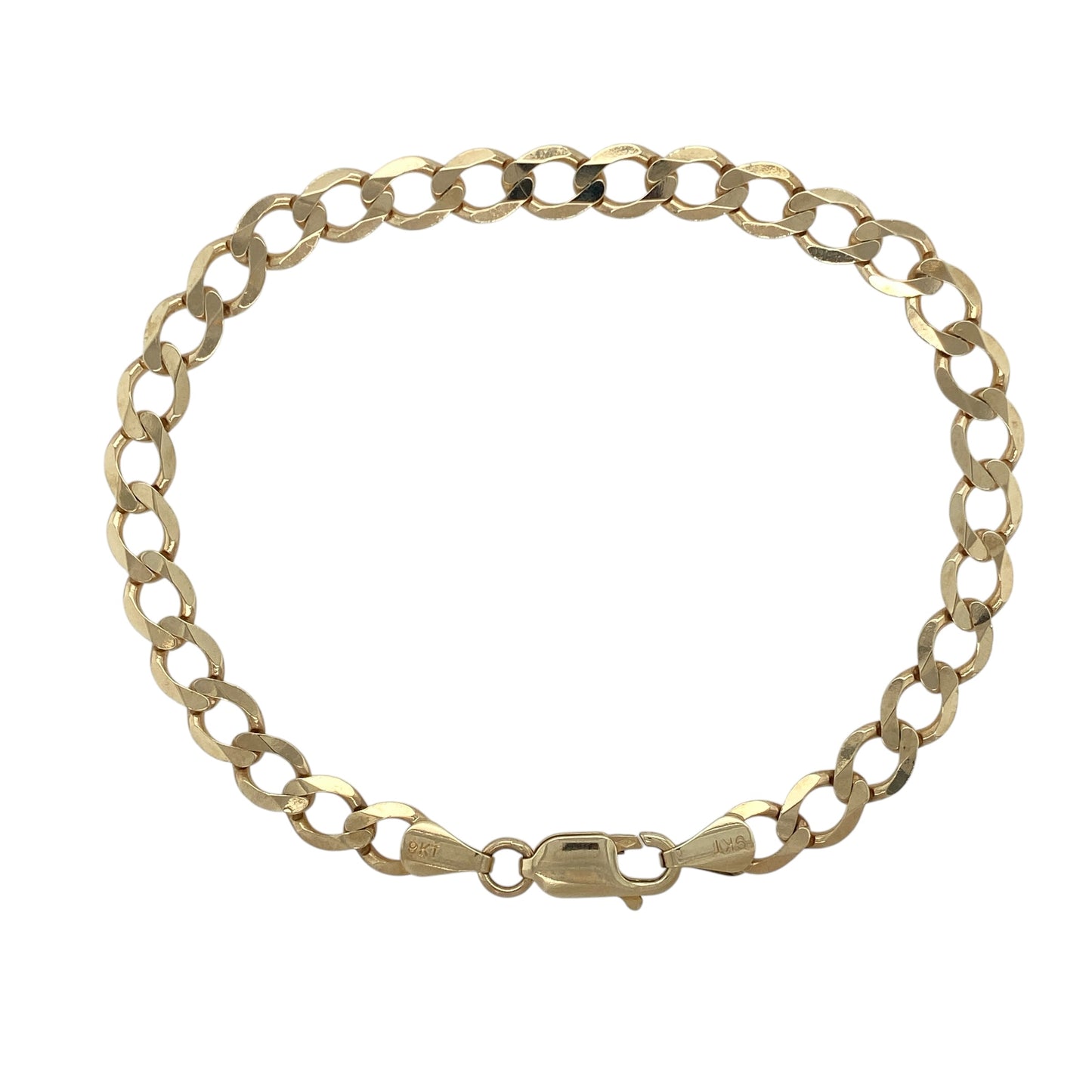 9ct Gold 8.5" Curb Bracelet