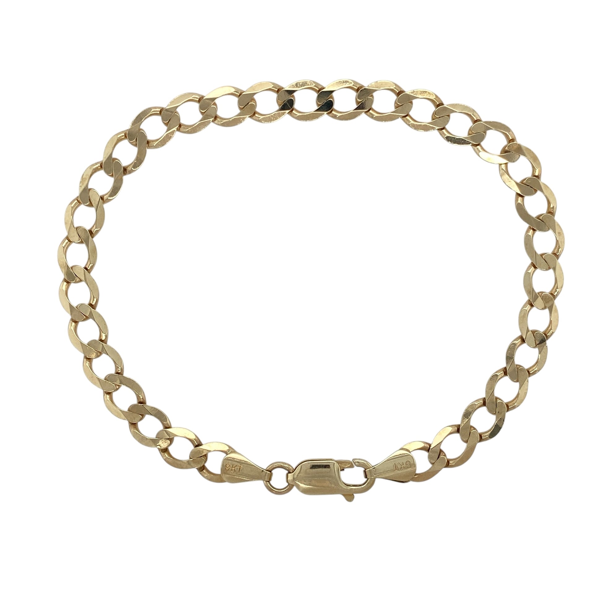 9ct Gold 8.5" Curb Bracelet