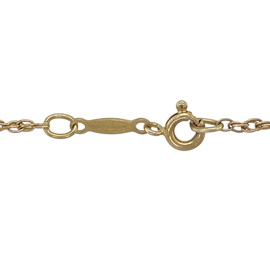Add classic refinement to your collection with this pre-owned 9ct yellow gold Prince of Wales chain—an elegant and versatile piece perfect for everyday wear or layering.

Design: The chain features a fine 1mm wide Prince of Wales link design, known for its intricate, slightly textured appearance that adds subtle detail and sophistication.
Material: Made from 9-carat yellow gold, the polished finish enhances the warm tone of the metal while complementing the delicate link style.