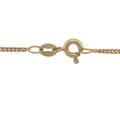 9ct Gold Daffodil Oval 16" Necklace