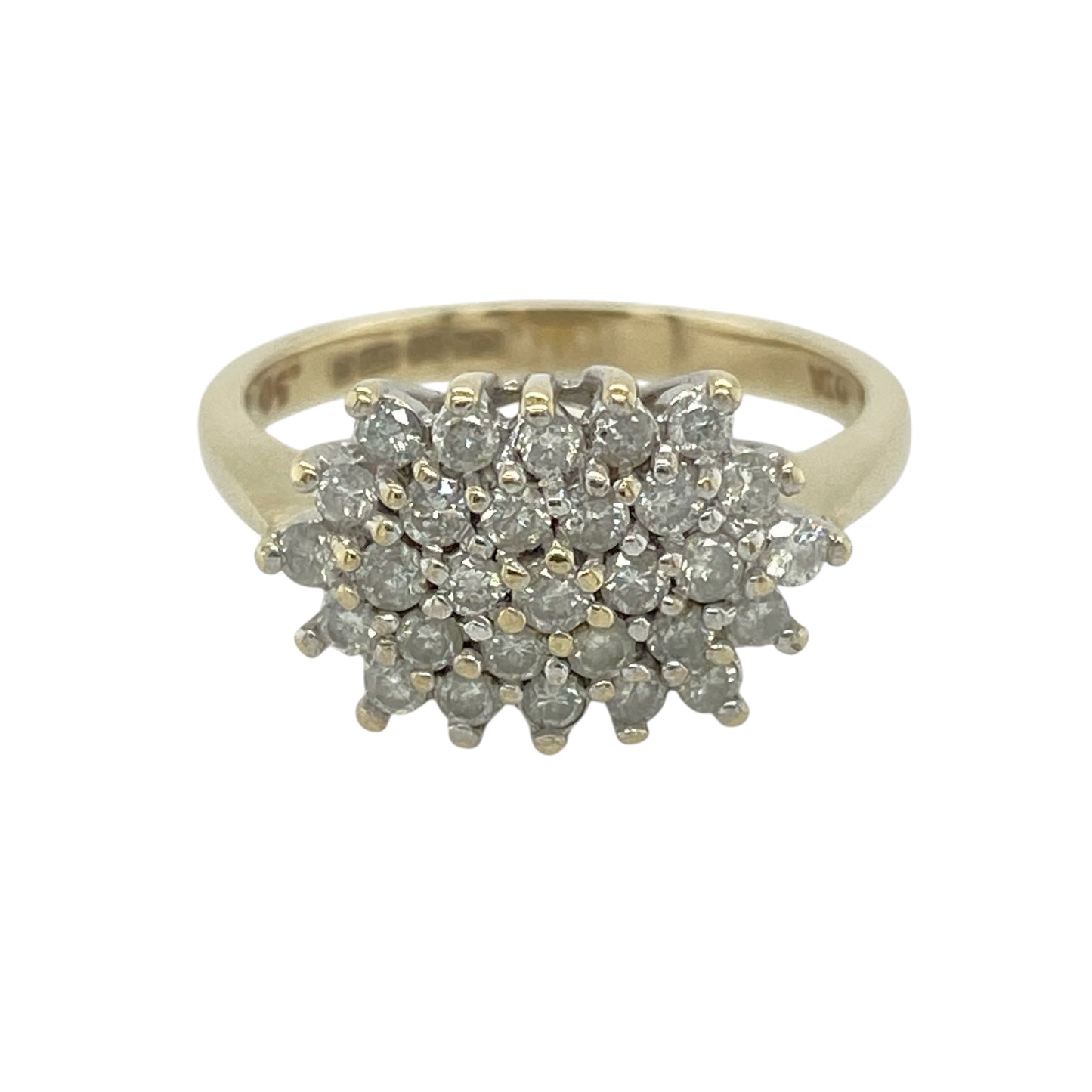 9ct Gold & Diamond Set Cluster Ring
