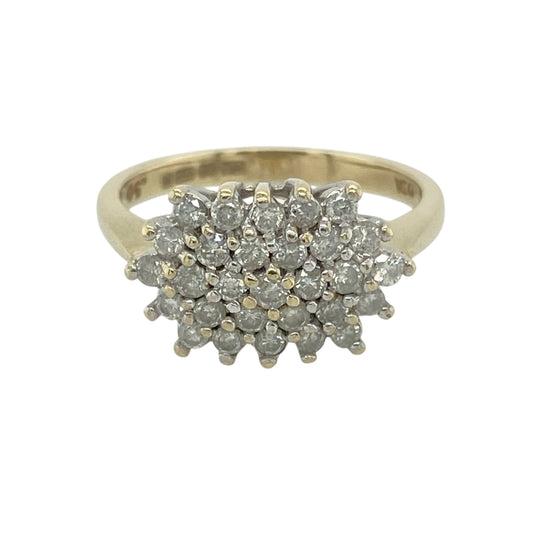9ct Gold & Diamond Set Cluster Ring