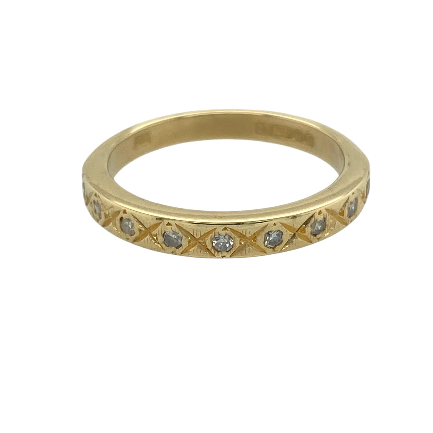 18ct Gold & Diamond Set Band Ring
