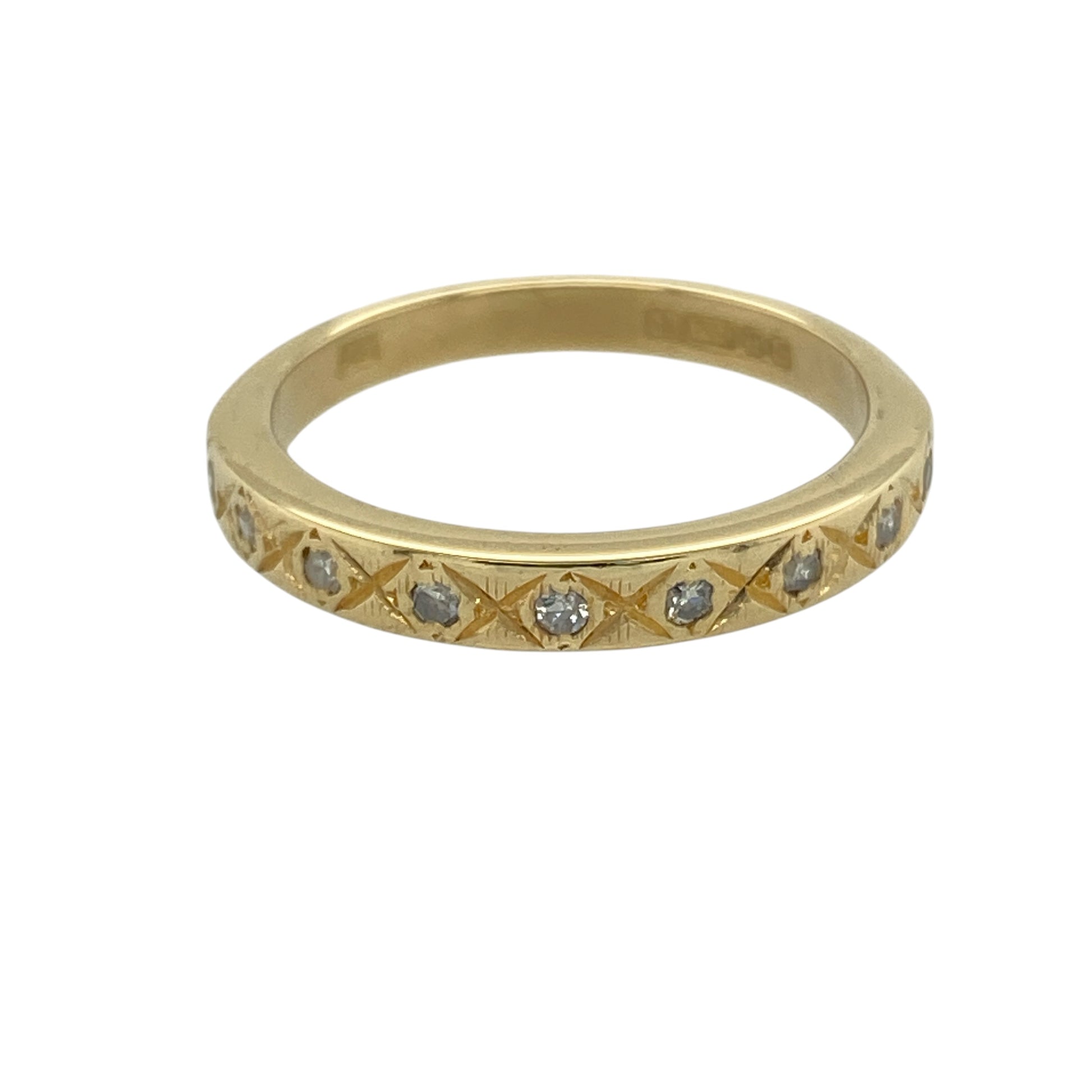 18ct Gold & Diamond Set Band Ring