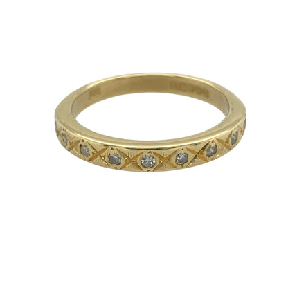 18ct Gold & Diamond Set Band Ring