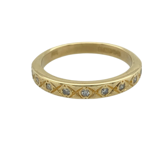 18ct Gold & Diamond Set Band Ring