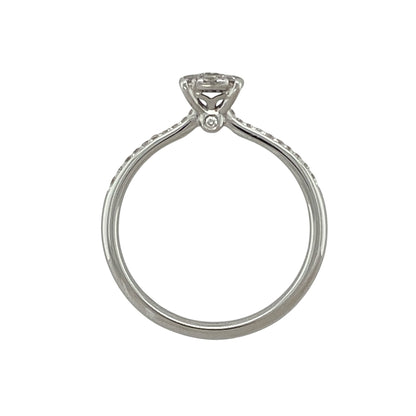 18ct White Gold & Diamond Set Cluster Ring