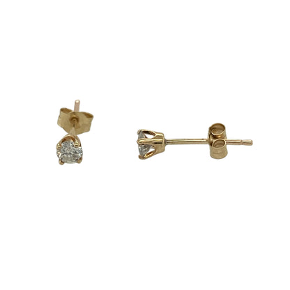 9ct Gold & Diamond Set Stud Earrings