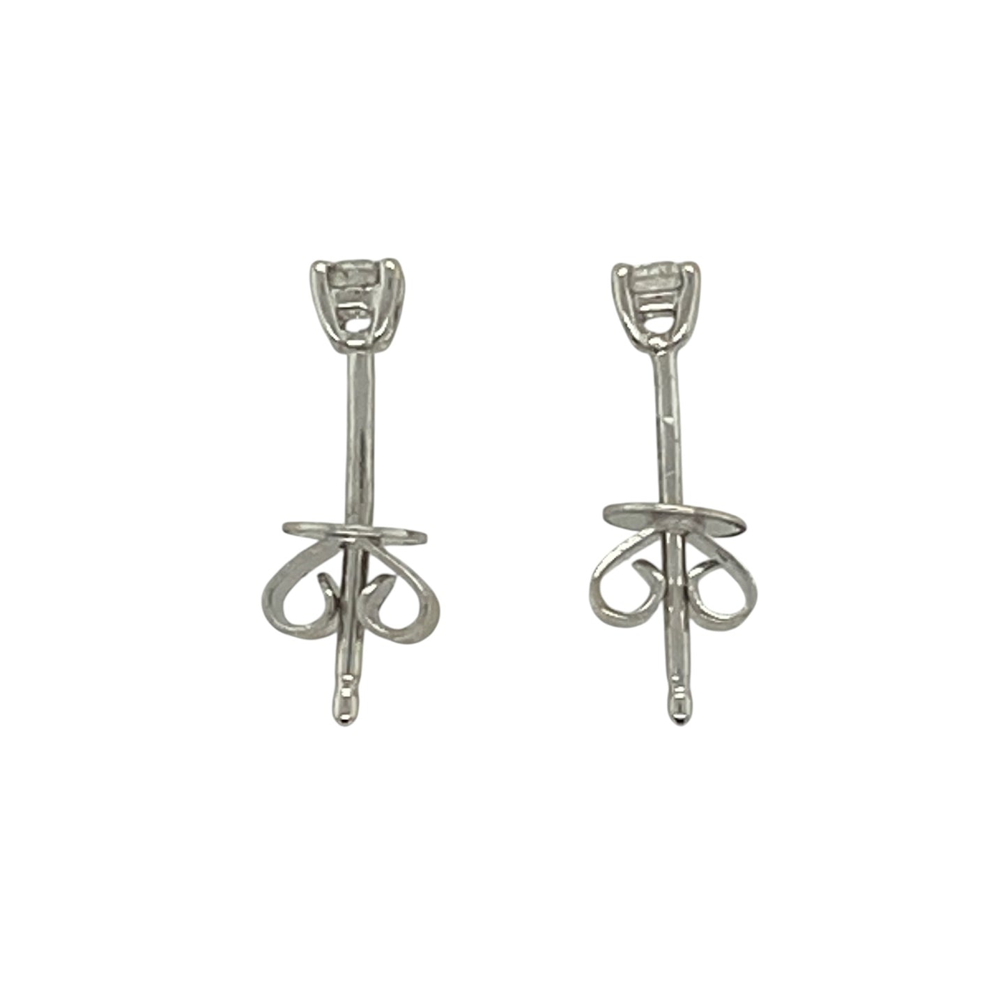 18ct White Gold & Diamond Set Stud Earrings