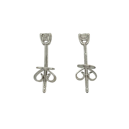 18ct White Gold & Diamond Set Stud Earrings