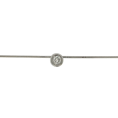 Add timeless elegance and refined sparkle to your collection with this pre-owned 18ct white gold diamond set solitaire pendant on a snake chain necklace—an effortlessly sophisticated piece perfect for any occasion.

Design: The necklace features a classic solitaire pendant set with a diamond of approximately 0.25ct, creating a clean and elegant focal point that highlights its natural brilliance.