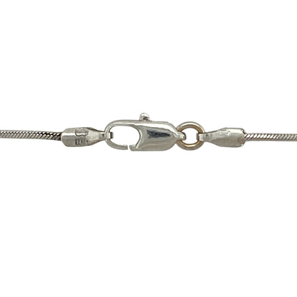 18ct White Gold & Diamond Set Solitaire 18" Necklace