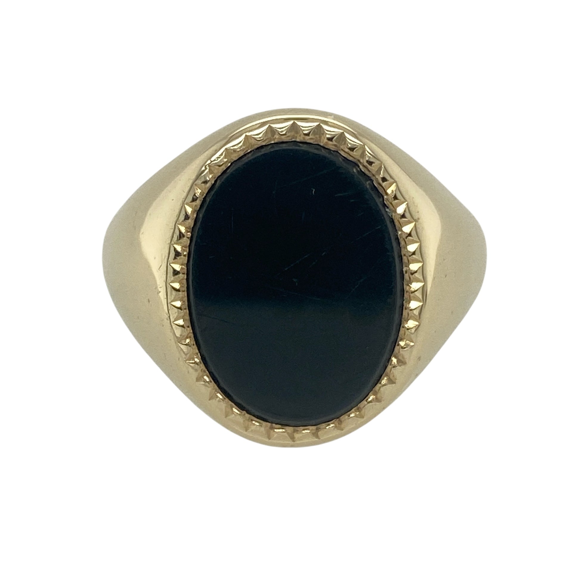 9ct Gold & Onyx Set Oval Signet Ring