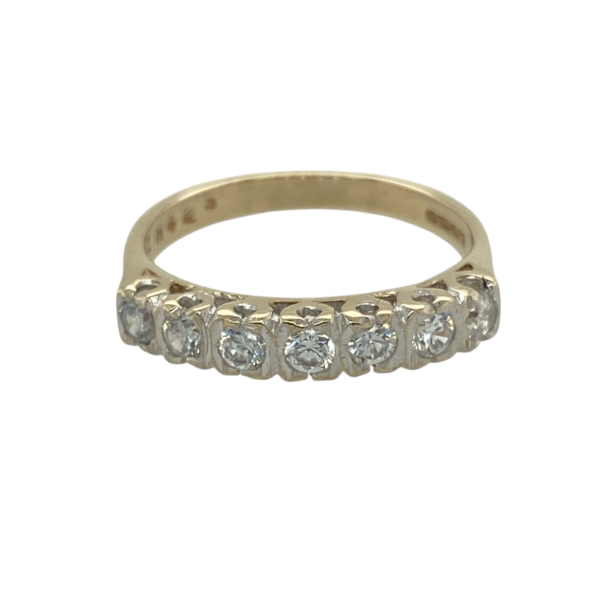 9ct Gold & Cubic Zirconia Set Band Ring