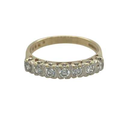9ct Gold & Cubic Zirconia Set Band Ring